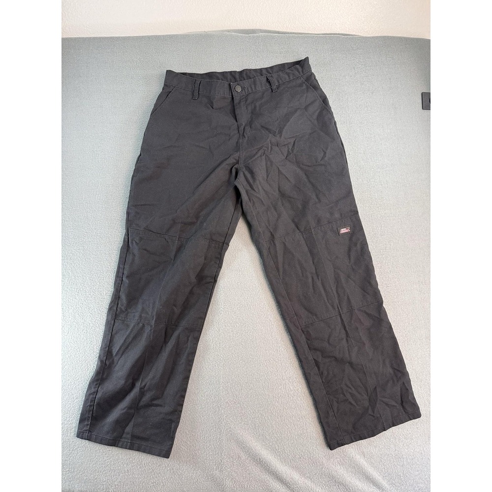 Dickies Mens Black Regular Fit Canvas Chino Straight Workwear Pants 36x28